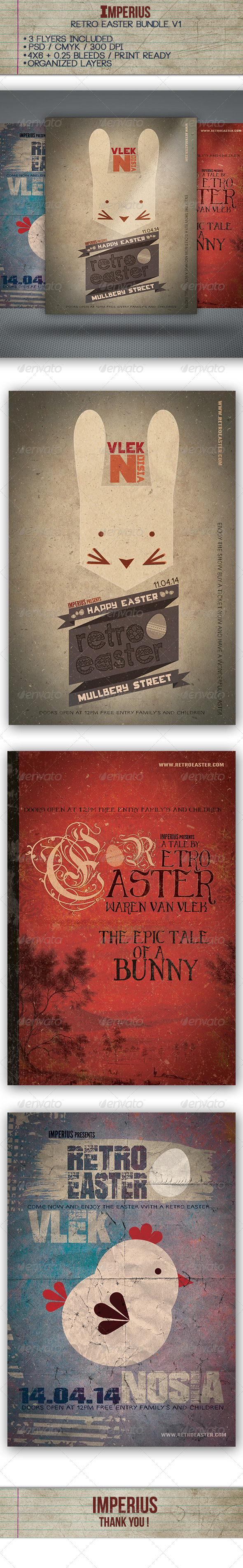 GraphicRiver Retro Easter Bundle 7389883 GraphicRiver Retro Easter Bundle 7389883