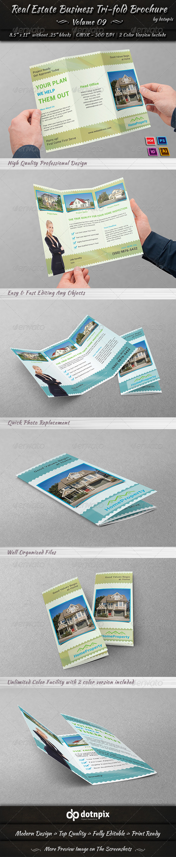 GraphicRiver Real Estate Business Tri-fold Brochure Volume 9 7391513 GraphicRiver Real Estate Business Tri-fold Brochure Volume 9 7391513