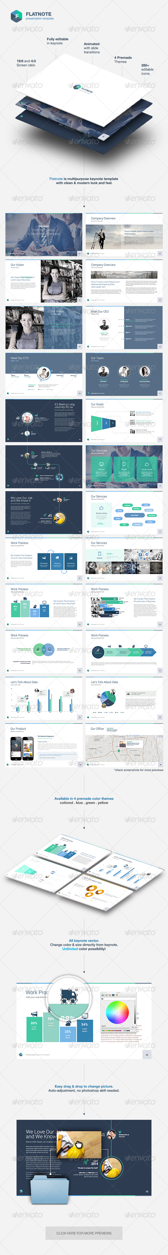 GraphicRiver Flatnote Business Keynote Template 7392538 GraphicRiver Flatnote Business Keynote Template 7392538