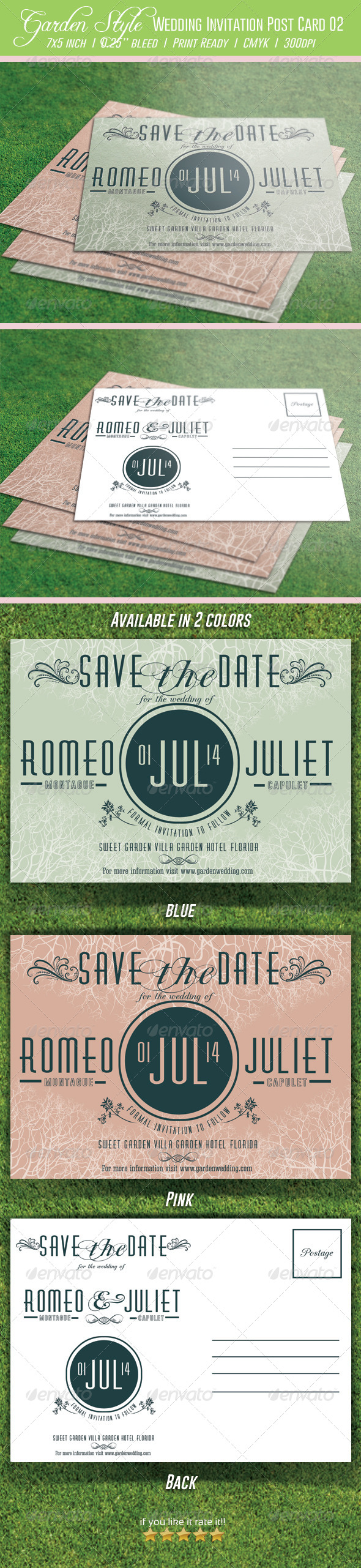 GraphicRiver Garden Style Wedding Post Card 02 7392897 GraphicRiver Garden Style Wedding Post Card 02 7392897