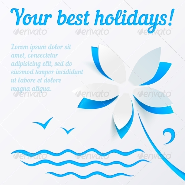 GraphicRiver Cutout Paper Flower Summer Vector Background 7393391 GraphicRiver Cutout Paper Flower Summer Vector Background 7393391