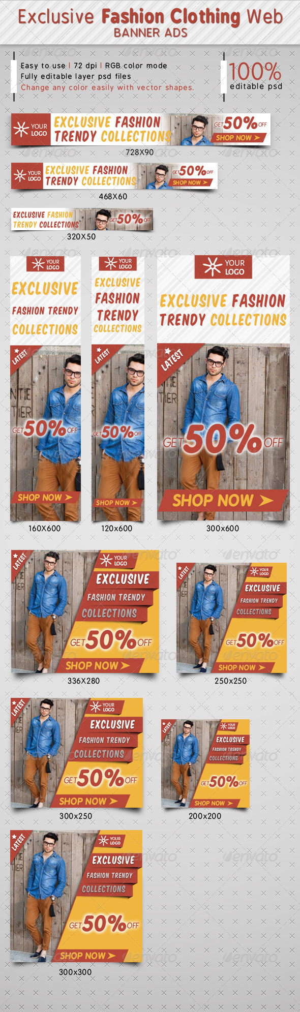 Exclusive Fashion Clothing Ads (Banners & Ads)