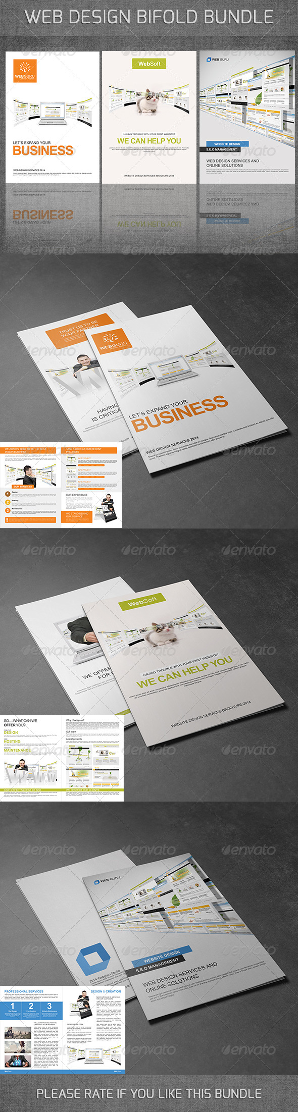 GraphicRiver Web Design Bifold Brochures Bundle 7393964 GraphicRiver Web Design Bifold Brochures Bundle 7393964