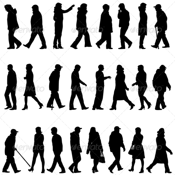 GraphicRiver Black Silhouettes of Beautiful Mans and Womans 7396953 GraphicRiver Black Silhouettes of Beautiful Mans and Womans 7396953