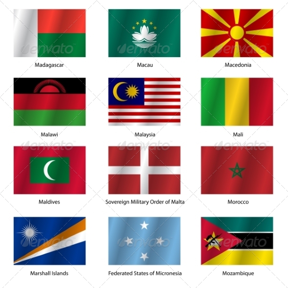GraphicRiver Set Flags of World Sovereign States Vector Illustration 7397009 GraphicRiver Set Flags of World Sovereign States Vector Illustration 7397009