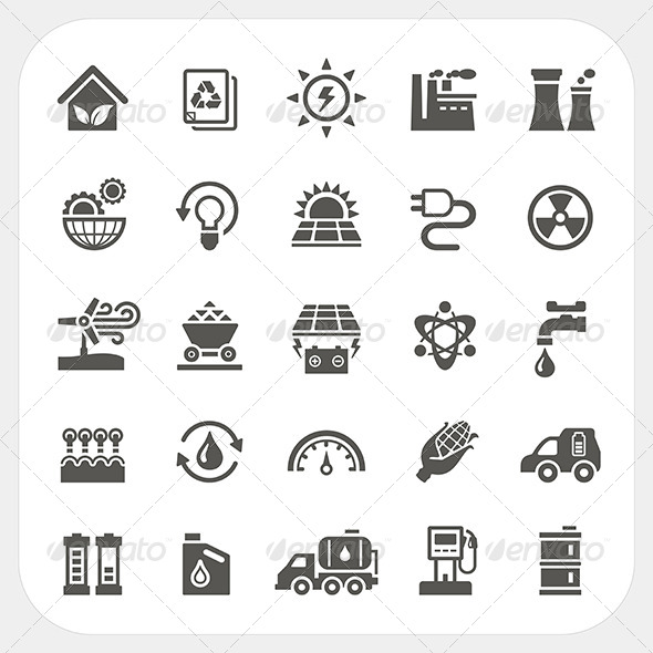 GraphicRiver Energy and Power Icons Set 7397425 GraphicRiver Energy and Power Icons Set 7397425