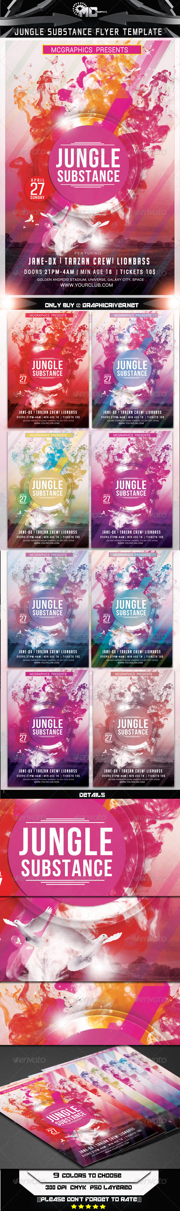 GraphicRiver Jungle Substance Flyer Template 7333832 GraphicRiver Jungle Substance Flyer Template 7333832