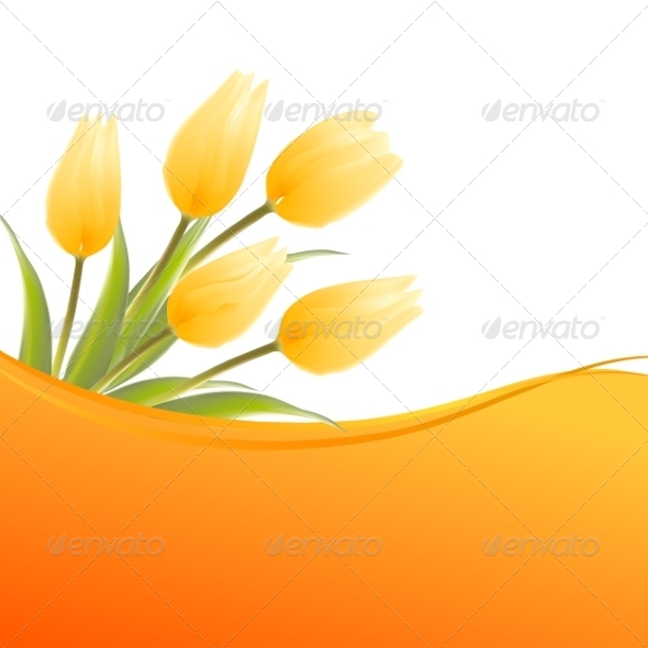 Yellow Tulip Spring Bouquet (Flowers & Plants)