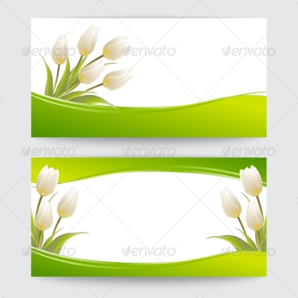 Tulip Spring Flowers Bouquet Banners (Flowers & Plants)