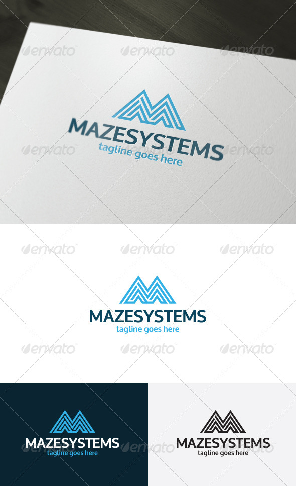 GraphicRiver Maze Systems Logo Letter M 7401455 GraphicRiver Maze Systems Logo Letter M 7401455
