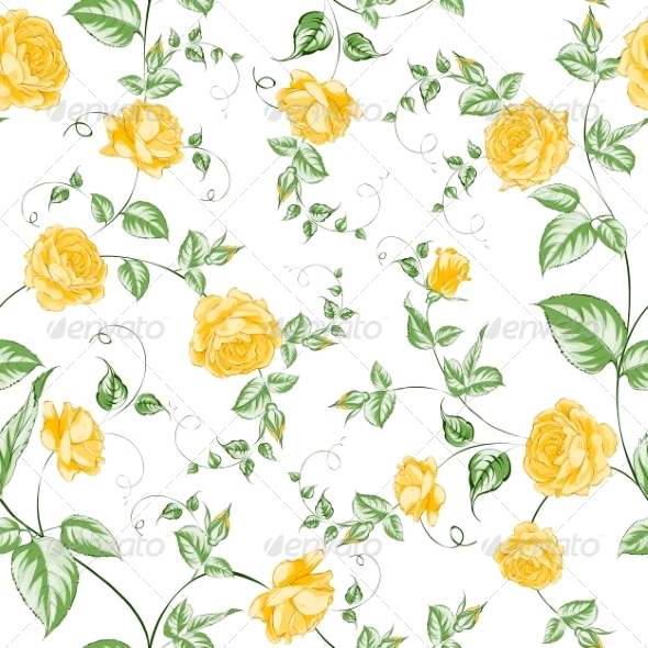 Seamless Texture of Orange Roses for Textiles (Flowers & Plants)