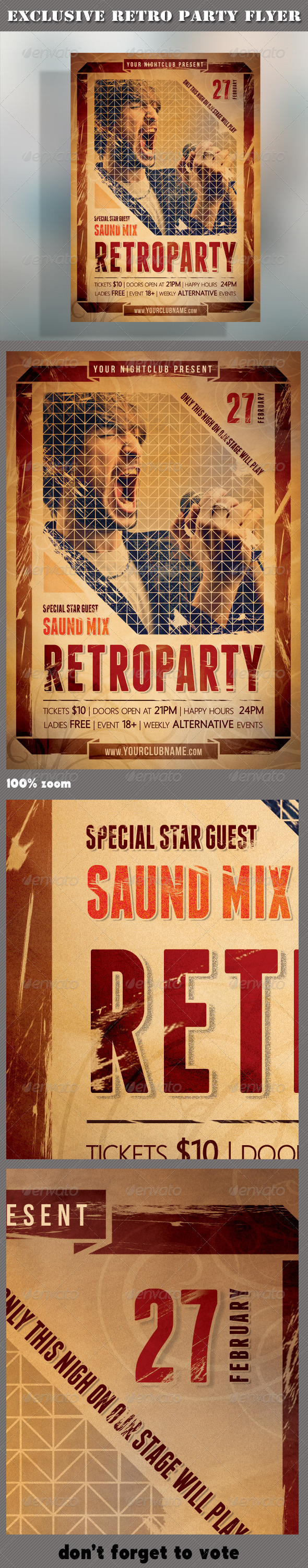 GraphicRiver Retro Party Flyer 01 7401638 GraphicRiver Retro Party Flyer 01 7401638