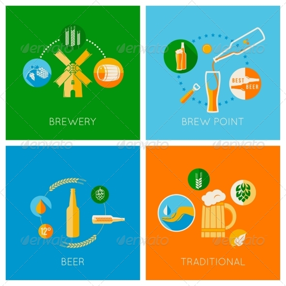 GraphicRiver Set of Flat Beer Design Icons 7402939 GraphicRiver Set of Flat Beer Design Icons 7402939