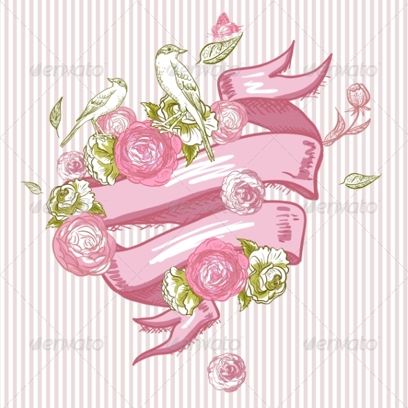 GraphicRiver Invitation Card Design with Flowers 7406057 GraphicRiver Invitation Card Design with Flowers 7406057