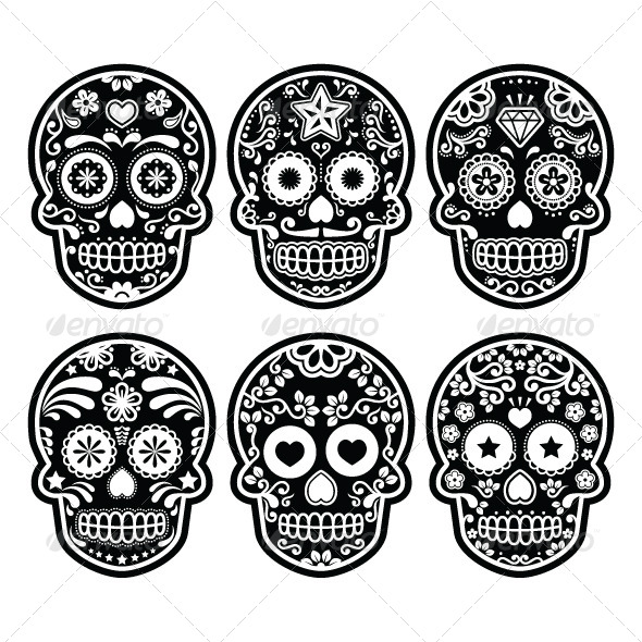 GraphicRiver Mexican Sugar Skull Dia De Los Muertos 7406639 GraphicRiver Mexican Sugar Skull Dia De Los Muertos 7406639