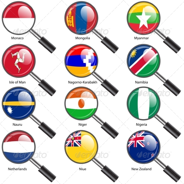 GraphicRiver Flags of World Sovereign States Magnifying Glass 7406950 GraphicRiver Flags of World Sovereign States Magnifying Glass 7406950