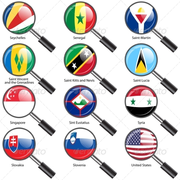 GraphicRiver Flags of World Sovereign States Magnifying Glass 7407192 GraphicRiver Flags of World Sovereign States Magnifying Glass 7407192