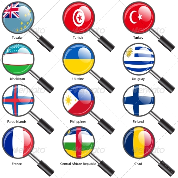 GraphicRiver Flags of World Sovereign States Magnifying Glass 7407324 GraphicRiver Flags of World Sovereign States Magnifying Glass 7407324