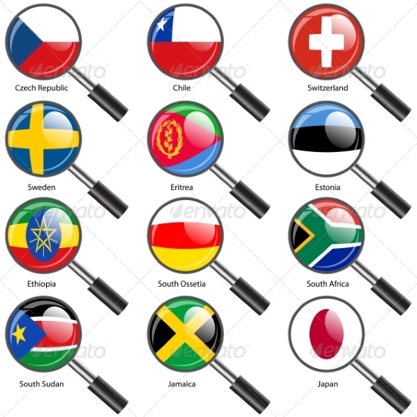GraphicRiver Flags of World Sovereign States Magnifying Glass 7407433 GraphicRiver Flags of World Sovereign States Magnifying Glass 7407433