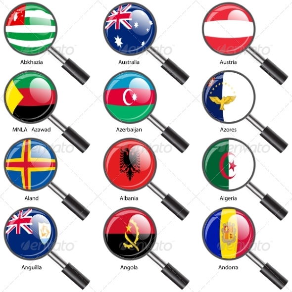 GraphicRiver Flags of World Sovereign States Magnifying Glass 7407443 GraphicRiver Flags of World Sovereign States Magnifying Glass 7407443