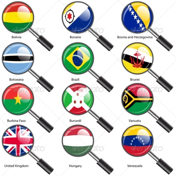 GraphicRiver Flags of World Sovereign States Magnifying Glass 7407488 GraphicRiver Flags of World Sovereign States Magnifying Glass 7407488