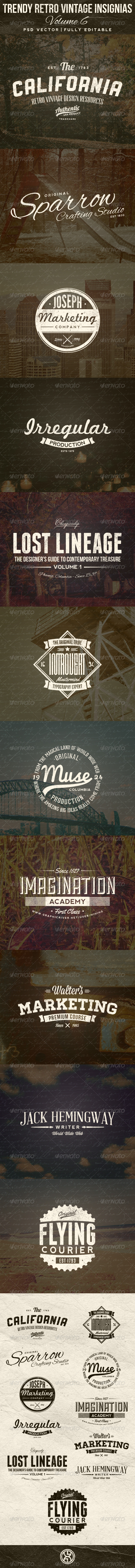 GraphicRiver Trendy Retro Vintage Insignias Volume 6 7407537 GraphicRiver Trendy Retro Vintage Insignias Volume 6 7407537