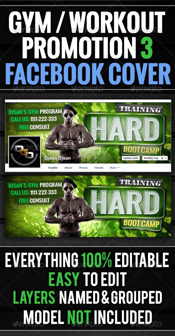 Gym and Workout 3 Timeline Cover (Facebook Timeline Covers)