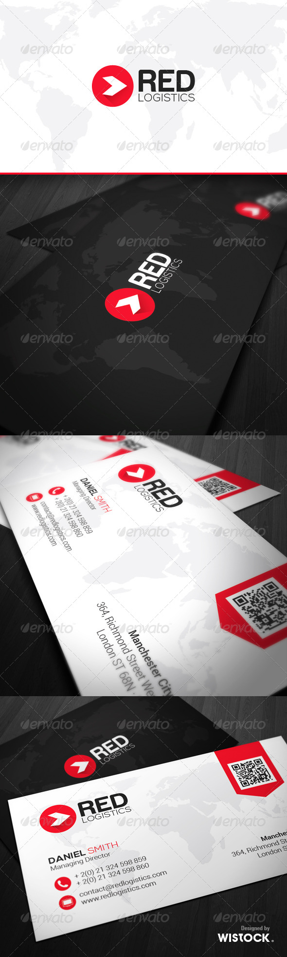 GraphicRiver Red Logistics Business Card 7376072 GraphicRiver Red Logistics Business Card 7376072