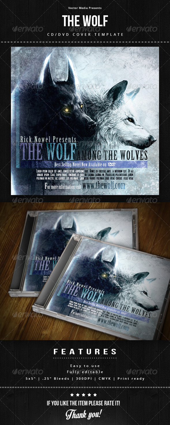 GraphicRiver The Wolf Cd Cover 7383354 GraphicRiver The Wolf Cd Cover 7383354