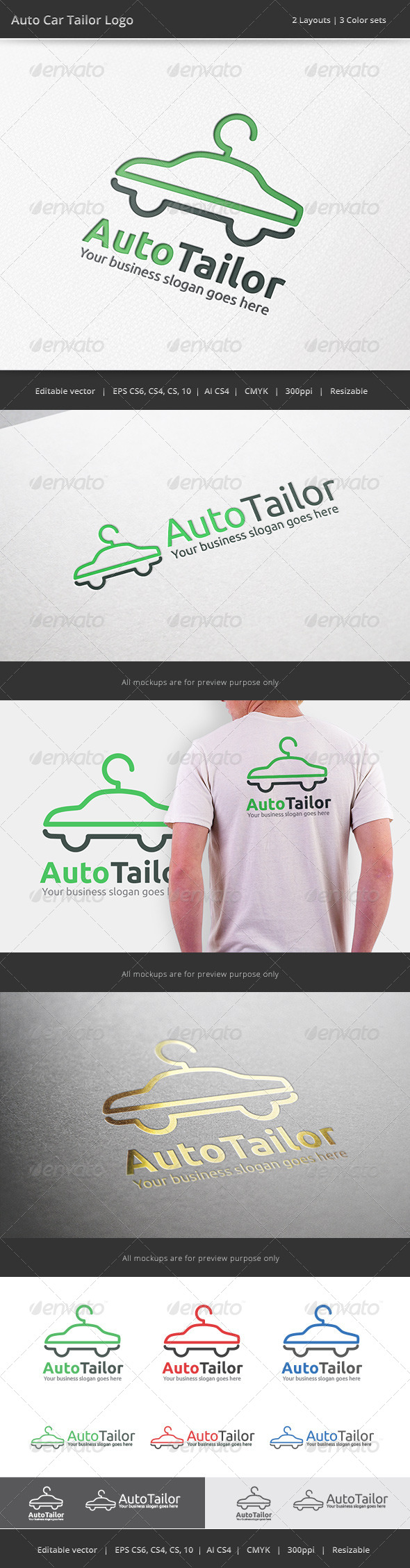 GraphicRiver Auto Car Tailor Logo 7410036 GraphicRiver Auto Car Tailor Logo 7410036