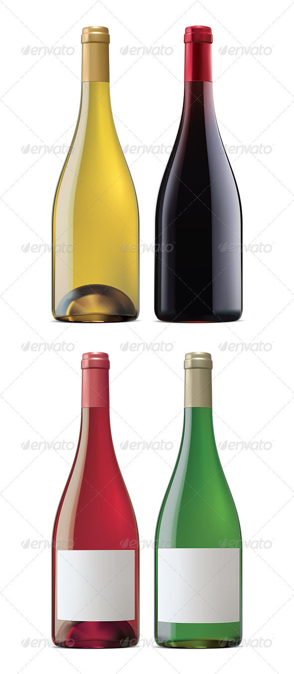 GraphicRiver Burgundy Wine Bottles 7410343 GraphicRiver Burgundy Wine Bottles 7410343