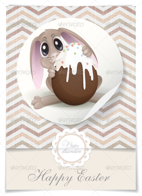 GraphicRiver Easter Bunny with Chocolate Egg 7410652 GraphicRiver Easter Bunny with Chocolate Egg 7410652