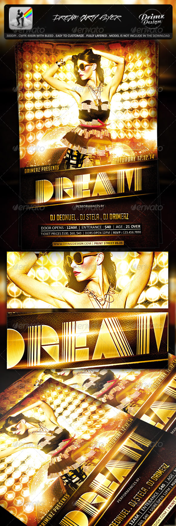 GraphicRiver Dream Party Flyer 7411284 GraphicRiver Dream Party Flyer 7411284