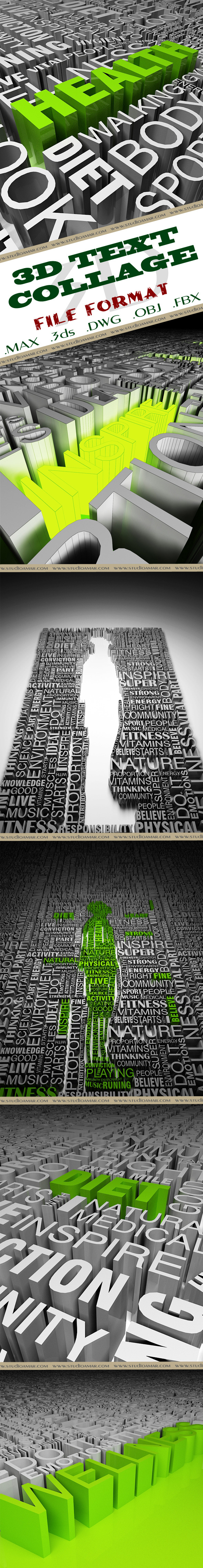 3DOcean Text Collage 3D Part 1 123 7411878 3DOcean Text Collage 3D Part 1 123 7411878