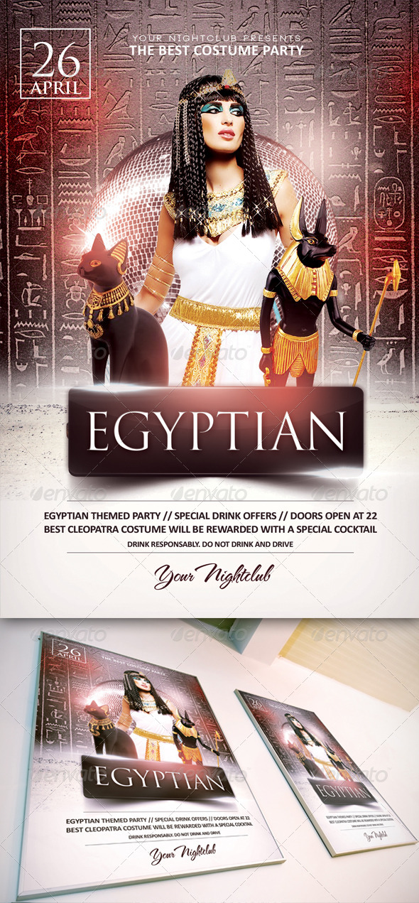 Egyptian Night Flyer (Clubs & Parties)