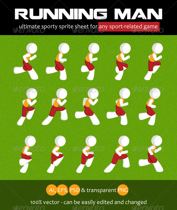 GraphicRiver Running Man Sprite Sheet 7401920 GraphicRiver Running Man Sprite Sheet 7401920