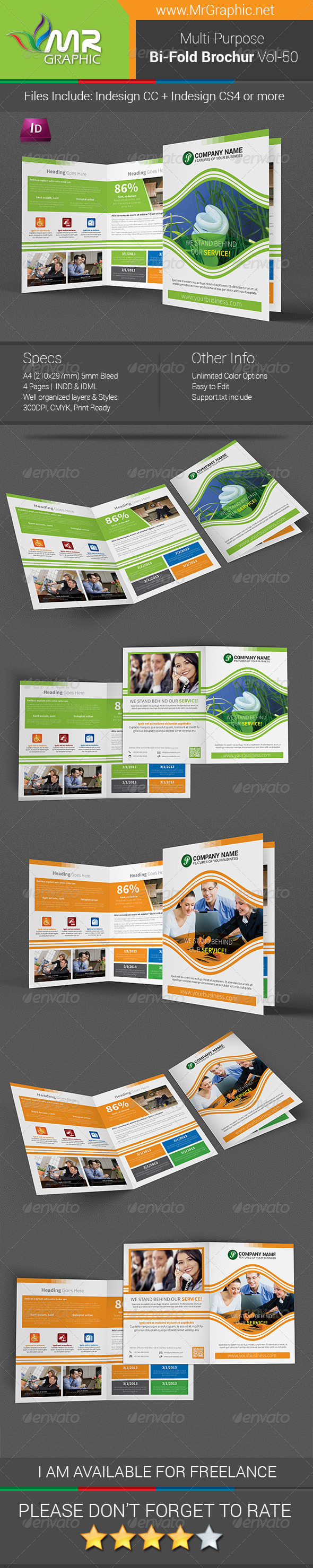GraphicRiver Multi-purpose Bi-fold Brochure Template Vol-50 7413273 GraphicRiver Multi-purpose Bi-fold Brochure Template Vol-50 7413273