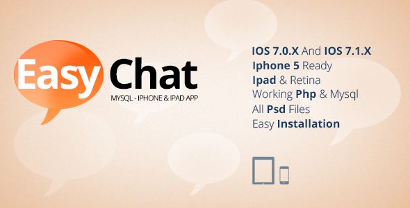 CodeCanyon EasyChat Mysql & Iphone Ipad App 7413275 CodeCanyon EasyChat Mysql & Iphone Ipad App 7413275