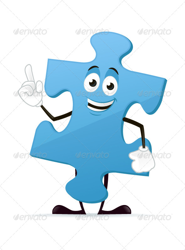 GraphicRiver Puzzle Mascot 7413960 GraphicRiver Puzzle Mascot 7413960