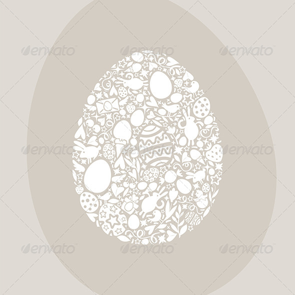 GraphicRiver Easter Egg Card of White Objects on Beige Background 7264900 GraphicRiver Easter Egg Card of White Objects on Beige Background 7264900