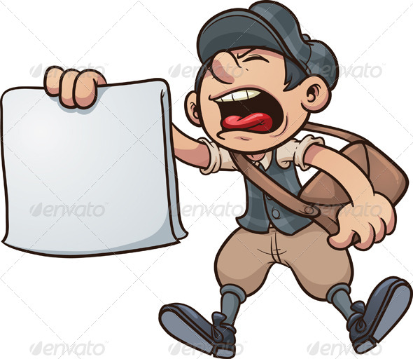 clipart newspaper boy - photo #7