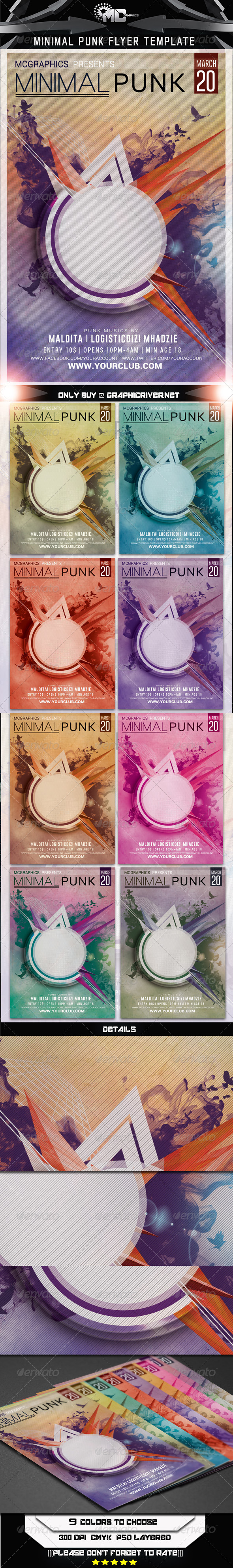GraphicRiver Minimal Punk Flyer Template 7415114 GraphicRiver Minimal Punk Flyer Template 7415114
