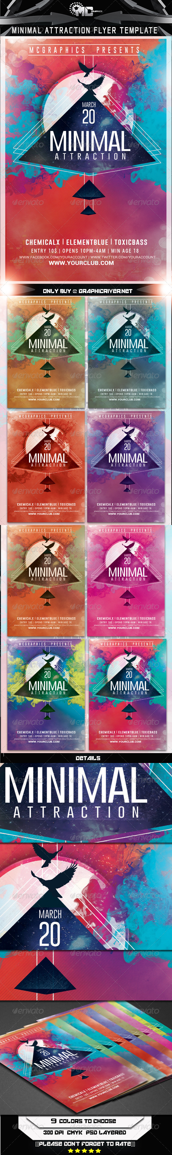 GraphicRiver Minimal Attraction Flyer Template 7415410 GraphicRiver Minimal Attraction Flyer Template 7415410