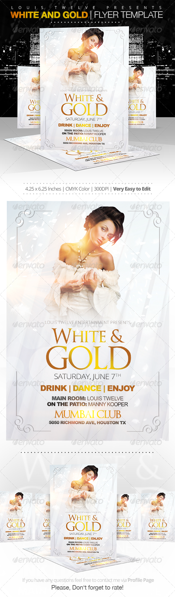 GraphicRiver White and Gold Party Flyer Template 7415784 GraphicRiver White and Gold Party Flyer Template 7415784