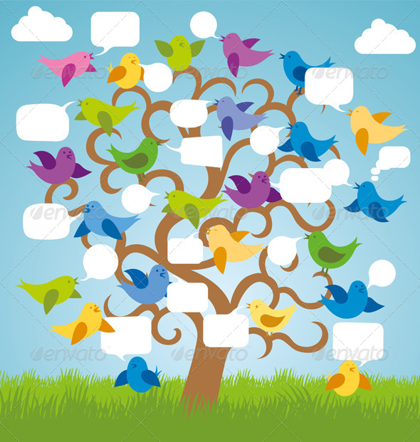 GraphicRiver Card with Birds 7416512 GraphicRiver Card with Birds 7416512
