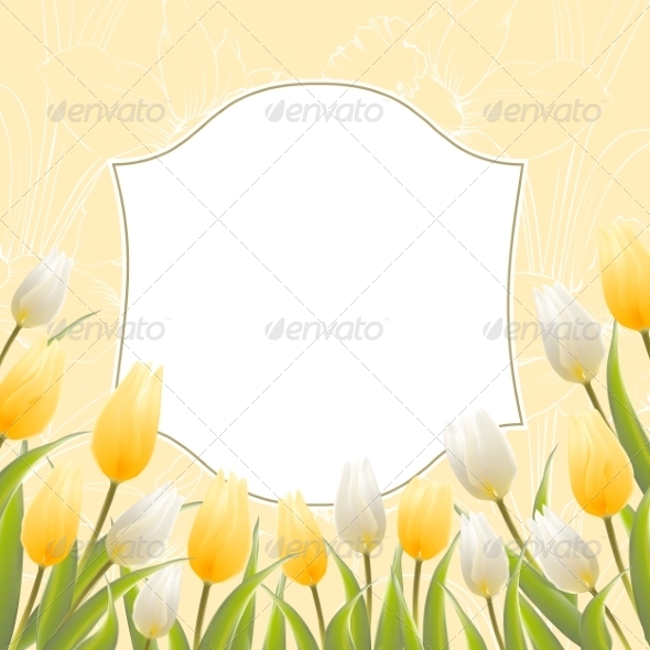 GraphicRiver Vintage Card with Tulips 7416712 GraphicRiver Vintage Card with Tulips 7416712