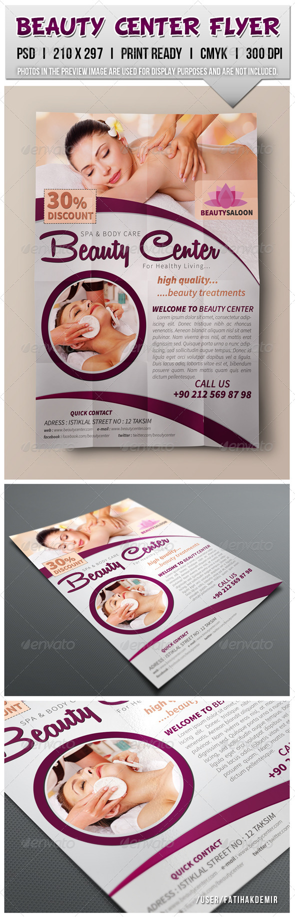 GraphicRiver Beauty Center Flyer 7417190 GraphicRiver Beauty Center Flyer 7417190