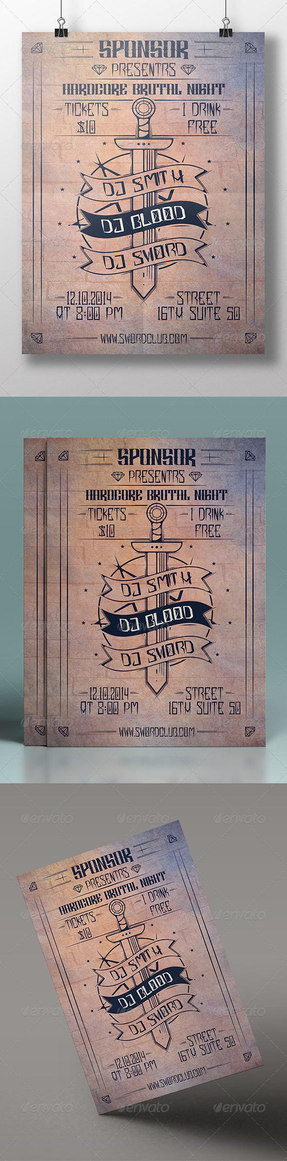 GraphicRiver Rock Concert Flyer 7417441 GraphicRiver Rock Concert Flyer 7417441