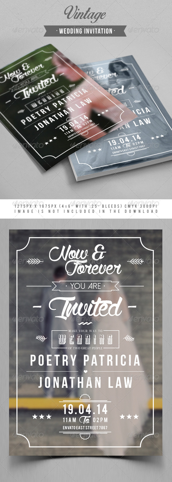 GraphicRiver Vintage Wedding Invitation 7417731 GraphicRiver Vintage Wedding Invitation 7417731