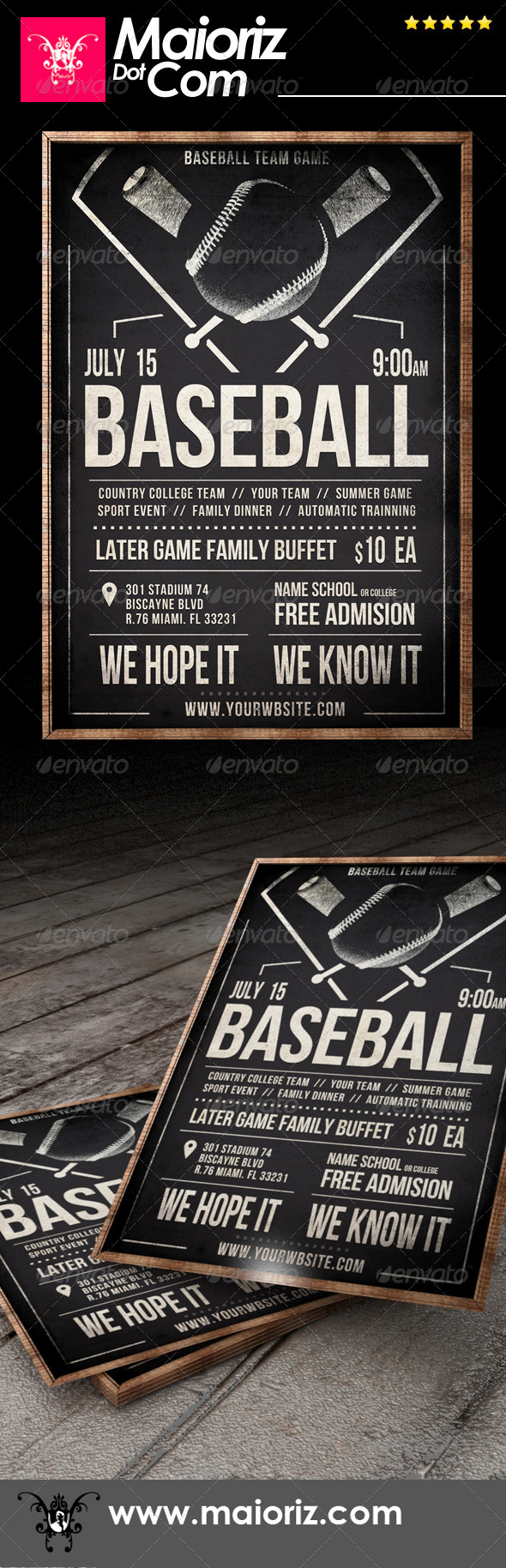 GraphicRiver Vintage Baseball Flyer 7417981 GraphicRiver Vintage Baseball Flyer 7417981